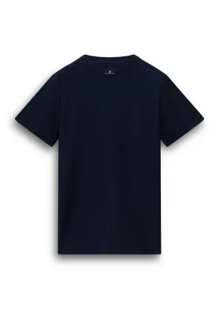 State of Art - T-Shirt mit Jacquard-Wabenstruktur blau - Gr. - XL