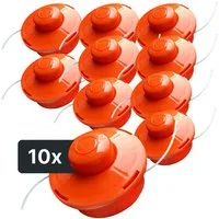 NEMAXX Fadenspule FS1 Tap & Go Fadenkopf (Trimmerkopf), (Trimmerkopf für Motorsense / Freischneider–Schnittkreis 380 mm–Orange), drehzahlfest bis 10.500 U/min, effizientes Trimmen, bruchsicher