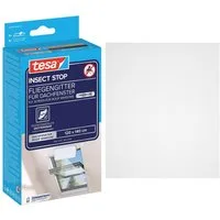 tesa Fliegengitter-Gewebe Fliegengitter für Dachfenster Premium Fenster, (Komplett-Set, 1-St., INSECT STOP 1,20 m x 1,40 m - Weiß (leichter Sichtschutz), Insektenschutz für Fenster - Fliegen Netz selbstklebend