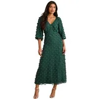 Love & Roses Midikleid Love & Roses Midikleid mit 3D-Blumen, Petite (1-tlg)