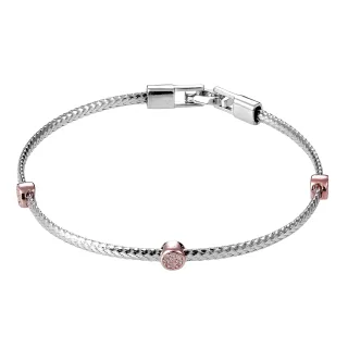 Orphelia Damenarmband aus 925er Sterling Silber - Silber/Rosé ZA-7415