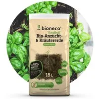 bionero TERRA PRETA Bio-Erde Anzucht & Kräutererde 18 L "Wurzelkraft" von bionero® Terra Preta Bio Anzucht & Kräutererde, mit Pflanzenkohle, (1-St., Sack), Terra Preta Schwarzerde