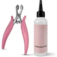hair2heart Echthaar-Extension Set - Bondinglöser mit Bondingzange