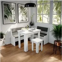 Vicco Sitzgruppe Roman, Weiß, 90 x 60 cm, (2-tlg)