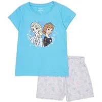 Disney Frozen Shorty kurzer Schlafanzug Pyjama Frozen - Die Eiskönigin Anna und Elsa