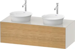 Duravit White Tulip Konsolenwaschtischunterbau wandhängend Natur Eiche & Nordic Weiß Matt & Seidenma WT4978BH5390010