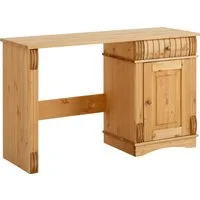 OTTO home Schreibtisch Teresa (Maße (B/T/H): 120/37/73 cm), Computertisch mit Schublade, Massivholz, Breite 120 cm