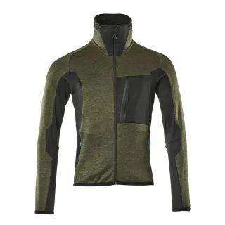MASCOT Fleecepullover mit Reißverschluss ADVANCED Moosgrün / Schwarz XS - 17103-316-3309-XS