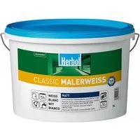 Herbol Wandfarbe Wandfarbe Herbol Classic Malerweiß 5 l Wandfarbe matt Kl.1