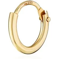 NKlaus Single-Creole 585 Echt Gold Einzel Herren Klapp Creole Ohrring O