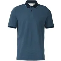 s.Oliver Poloshirt Poloshirt Kragen, Knopfleiste, Logo-Patch
