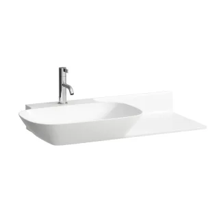LAUFEN Waschtisch Ino 450x900x145, 1 Hahnloch, ohne Überlauf, Ablage rechts, weiss matt H8133027571111