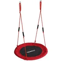 relaxdays Nestschaukel-Sitz Nestschaukel Kinder Schaumstoffgriffe, rot, 100 cm