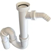 tecuro Siphon Geräteanschlusstülle mit Kondensatablauf für Küchen-Spülensiphon, (mit Tauch- und Wandrohr), mit Geräteanschluss