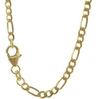 HOPLO Goldkette Goldkette Figarokette Armkette Breite 3,2 mm 19 cm 585 - 14 Karat Gold, Made in Germany