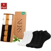 NERS Sneakersocken 6 Paar aus Bambus für Damen & Herren Kein Verrutschen, mit Komfortbund (6-Paar, 6 Paar) Premium Sneaker Socken, ohne drückende Naht, Atmungsaktiv & Weich