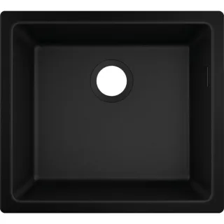 hansgrohe Unterbauspüle 43431170 500 x 450 mm, 1 Hauptbecken, graphitschwarz