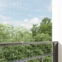 vidaXL Haustierklappe Katzennetz Transparent 4x3 m Nylon