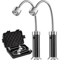 TUWENA Grillbesteck-Set 2 Stück Grill Licht, Magnetische Grilllampe BBQ Licht Set, BBQ Zubehör, (2 tlg), Für Gasgrill Outdoor BBQ 360 Grad Drehwinkel Grillen Männer Geschenke