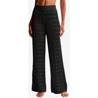 Imily Bela Strickhose Damen Häkelhose weitem Bein Wellen-Häkelmuster Strand Bikini Sommer (Packung, 1-tlg., 1per-Pack) gehäkelt mit durchbrochenem Muster in Unifarbe