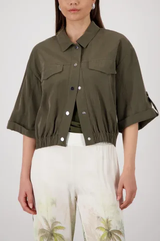 monari - Jacke mit Modal olive - Gr. - 44