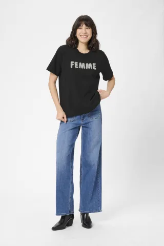 T-shirt KAarina T-shirt Regular fit black