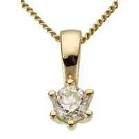 Firetti Kettenanhänger Schmuck Geschenk Gold 750 Halsschmuck Anhänger Halskette Solitär, mit Brillant in Krappenfassung