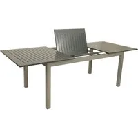 DEGAMO Gartentisch BAJAZZO (1-St), 175x100cm, ausziehbar auf 245cm, Aluminium grau zweifarbig