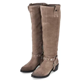 LAZAMANI Westernstiefel FAY  Taupe - Gr. 37 -  Leder und Textil