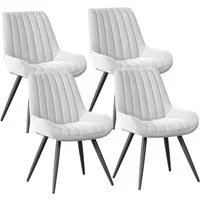 HawthyHome Esszimmerstuhl Stuhlset – Polsterstühle, Moderner Küchenstuhl (4 St), mit Ergonomischer Rückenlehne und Metallbeinen