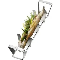 GEFU Grillschale FISCHHALTER BBQ, Edelstahl, (1-St), verstellbare Größe, leicht zu reinigen, perfekt für Grillpartys
