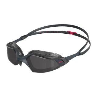 Speedo - "Aquapulse Pro" Schwimmbrille Rauch-Grau für Herren/Damen Unisex (Grau/Rot)