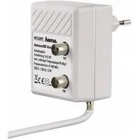 Hama 2-Fach TV Verteiler Antennen-Verstärker Audioverstärker (TV Verteil-Verstärker 2-Port Verstärker Splitter DVB-T2 Digital Kabel)