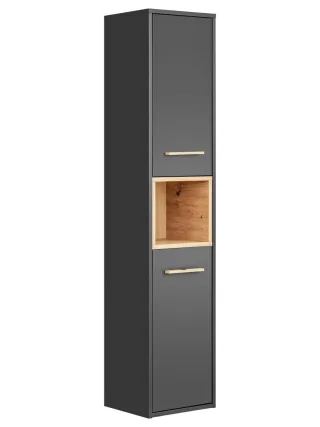 Badezimmer Hängeschrank BURBON 170x36x33cm Graphit matt