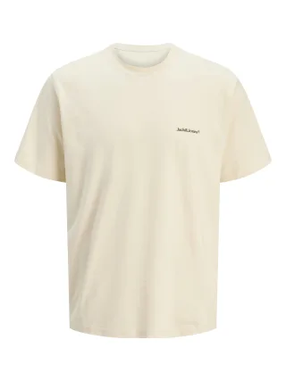 JACK&JONES - JORSPLIT BACK TEE SS CREW NECK JNR antique white - Gr. - 176