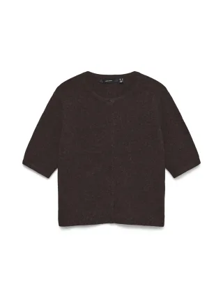 VERO MODA - VMDOFFY 2/4 O-NECK BUTTON CARDIGAN NOOS Chocolate Torte - Gr. - M