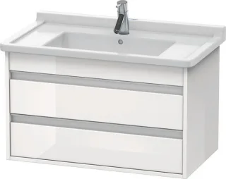 Duravit Ketho Waschtischunterbau wandhängend Weiß Hochglanz 800x455x480 mm - KT664402222 KT664402222