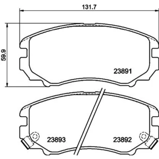 Hella Bremsbel?ge vorne Hyundai Kia 8DB355010-991
