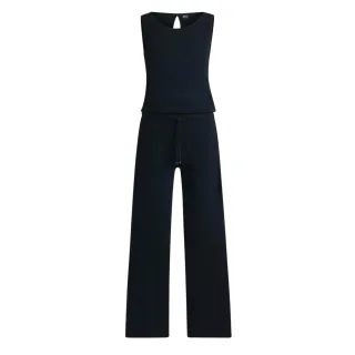 Boss - Jumpsuit für Damen, Schmuckkragen, Ärmellos (Dunkelblau)