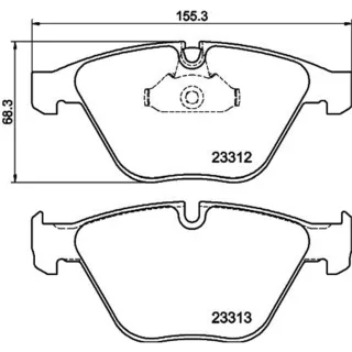 Hella Bremsbel?ge vorne BMW 5er 6er 7er 8DB355015-391