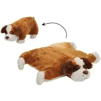 Euro Souvenirs Nackenkissen Hund Kuschelkissen Kissen aus Plüsch, Schmusekissen, Stofftier