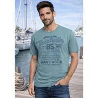 Man's World T-Shirt Kurzarm, mit stylischem Print, Rundhalsausschnitt, aus Baumwolle