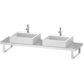 Duravit DuraStyle Konsole DS101C04343 für Aufsatzbecken, 2 Ausschnitte, Stärke 4.5 cm, basalt matt