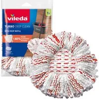 Vileda Turbo Deep Clean Mikrofaser-Wischbezug Wischmopp-Ersatzkopf (1-tlg., Turbomopp-Aufsatz 3-in-1 aus Mikrofaser)