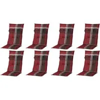 Madison Hochlehnerauflage 8er Set A 023 Gartenstuhl Auflagen Kissen Polster für Hochlehner, (Spar-Set, 8 St., 8er Set), UV-beständig für Gartenliegen