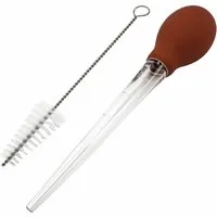WESTMARK Marinierspritze mit Reinigungsbürste, Länge: 28 cm, Bratensaftspritze