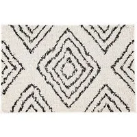 Kleine Wolke Badematte Boho, Badvorleger, Badezimmer Teppich, Höhe 36 mm, rutschhemmend beschichtet, fußbodenheizungsgeeignet, Baumwolle, rechteckig, Badteppich, modernes Rauten Muster, reine Baumwolle, waschbar