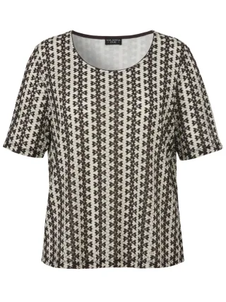 VIA APPIA DUE - T-Shirt mit Allovermuster beige - Gr. - 50