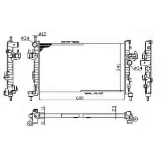 NRF Motork?hler Opel Combo Corsa Tigra 54753A