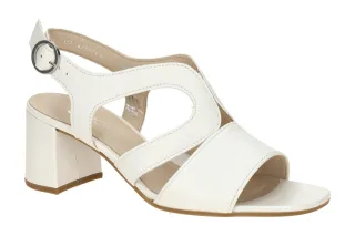 Gabor Damen Sandalette 81.713.20 Wei? - latte hoher Absatz Echtleder Fu?bett